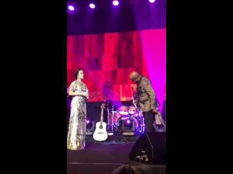 Raisa and Peabo Bryson.. August 6, 2016. Too bad that her voice is hardly heard.