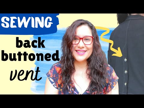 Sewing a back buttoned vent. Sienna Maker Jacket (Closet Core). Muslin fitting.