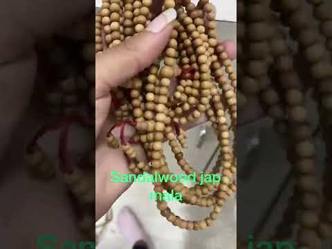 Natural wood color sandalwood japa mala, for religious, size...