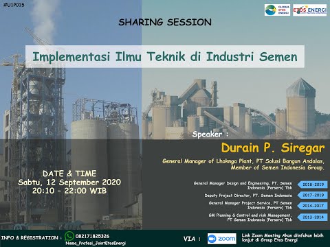 , title : 'Durain P. Siregar,M.Tech - Implementasi Ilmu Teknik di Industri Semen'