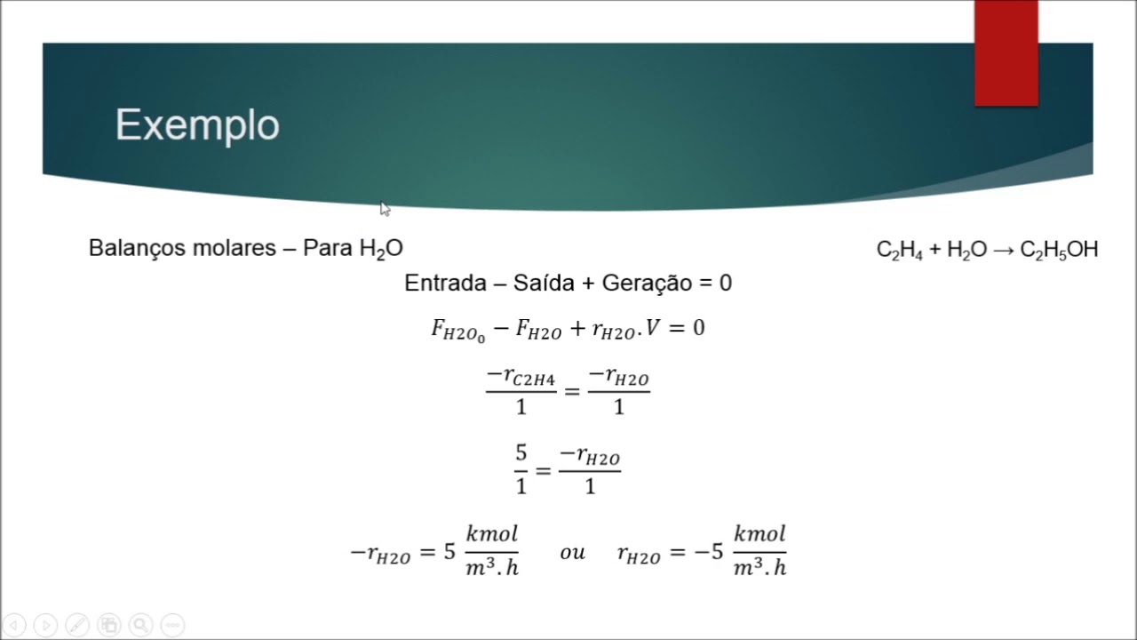 Aula 08 - Balanço Molar - Exercício