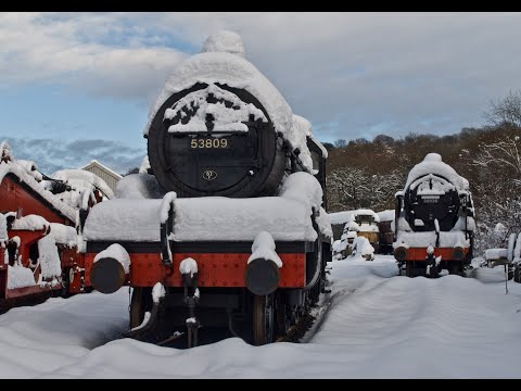 NYMR - Winter snow arrives early at the railway towards the end of November