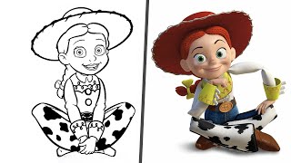 Toy Story 2! How to draw and color Jessie