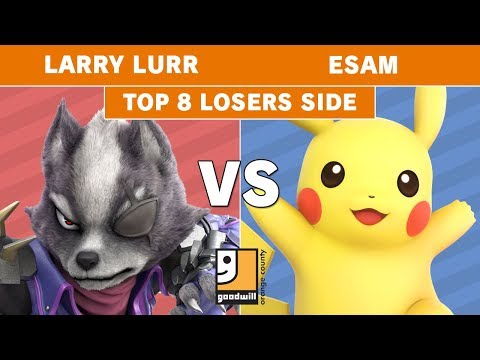 Goodwill $10k Charity Invitational - T1 | Larry Lurr (Wolf) Vs. PG | ESAM (Pikachu) Losers Top 8
