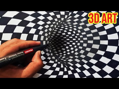 Op-art Pop-art | Patterns On The Sphere | A Mind Boggling Optical illusion Drawing! | 3D Art