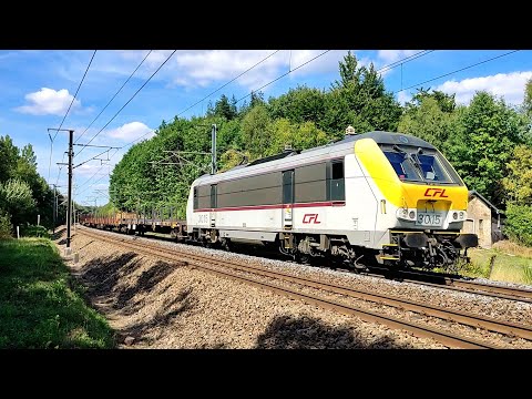 "TRAINS SPOTTING" sur l'Athus-Meuse (+ énormes klaxons !)