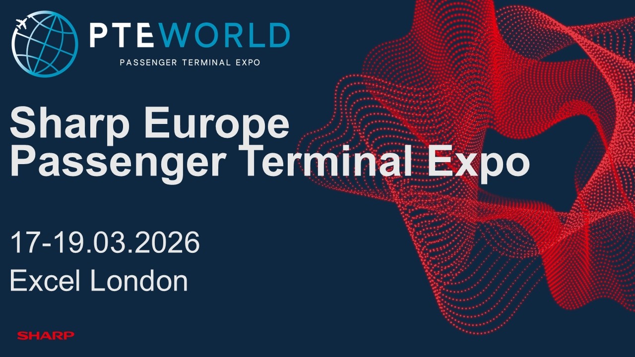 Sharp Electronics Europe at Passenger Terminal Expo 2026 | Airport Displays & DVLED Stand Tour