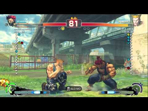 chaoswave666 [Akuma] vs ACE・EIRIN [Guile] SSF4 Japanese Online Ranked Matches - TRUE HIGH-DEF