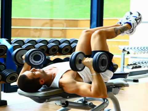 Flat dumbbell press