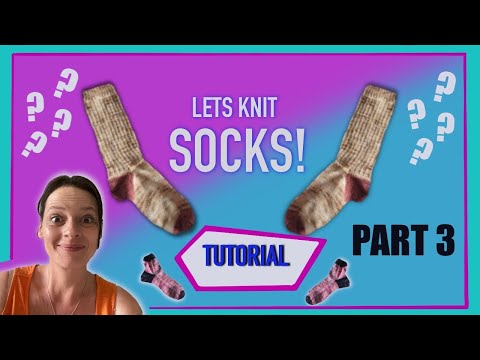 Sock knitting tutorial Part 3! - The toe!