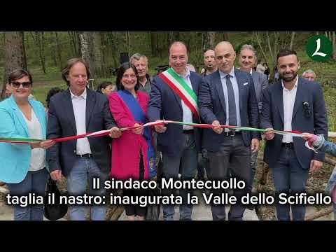 Lariano,il sindaco Montecuollo taglia il nastro per l'inaugurazione della Valle dello Scifiello