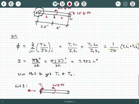 Mechanics of Materials - Video 66:  Angle of Twist Example 2