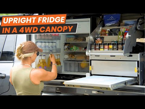 UPRIGHT Fridge for your 4wd or Caravan 🛠️ We install the Dometic NRX 115 in our Canopy👍