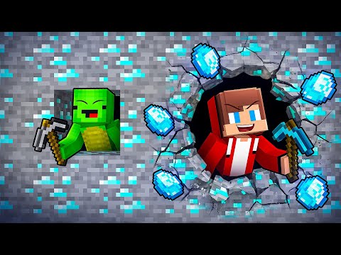 Mikey vs JJ DIAMOND MINE BATTLE in Minecraft (Maizen)