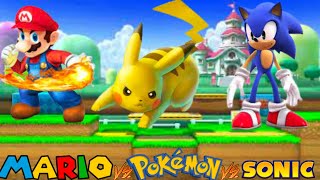 Super Smash Battle Brain Break Mario vs PokΓ©mon vs Sonic