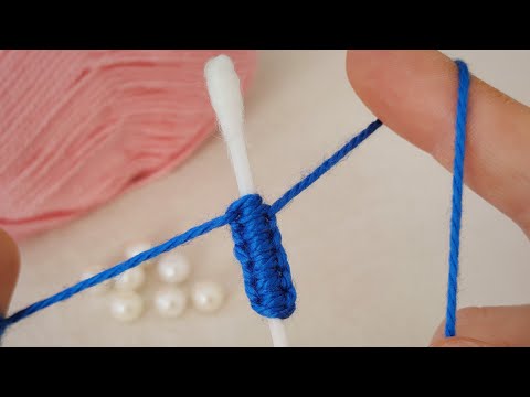 Amazing Woolen Flower Craft Idea with Cotton buds - Hand Embroidery Flower Design Trick -Sewing Hack