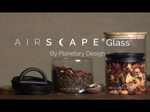 Airscape® Glass & Bamboo Kitchen Canister