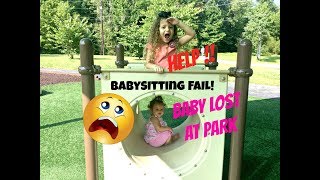 Babysitting Fail SKIT! Disaster at Park! Curious Baby, will Gia find her sister?