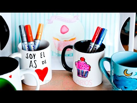 Tutorial para decorar tazas de cerámica y porcelana