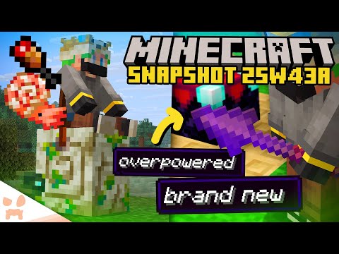 NEW BIGGER SPEARS, ENCHANTMENT OVERHAUL, + SECRET ZAUTILUS UPDATE! (minecraft snapshot 25w43a)