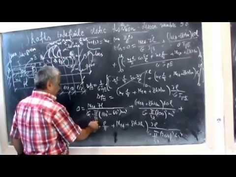 Lesson number 58  -  Shafts indefinite static torsion