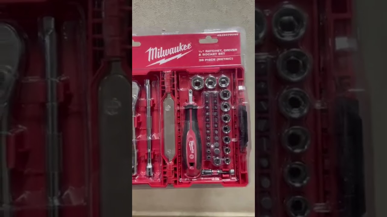 Milwaukee 38pcs 1/4” dr. Ratchet & Socket Set Kd 30.00 Only !!