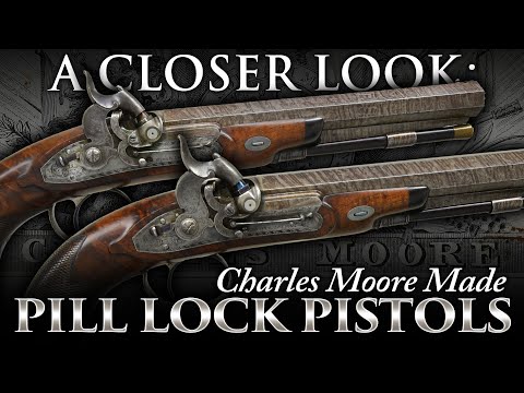 A Closer Look: Cased Pair of PILL LOCK Holster Pistols by Charles Moore