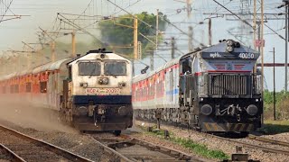 Download lagu High Speed Diesel Action: EMD & Alco hauled LHB Trains of Indian Railways Clocking Upto 130 km/hr.!! mp3