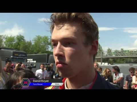 Daniil Kvyat's post-race interview. Spanish GP 2016