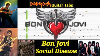 Social Disease - Bon Jovi - Guitar + Bass TABS Lesson