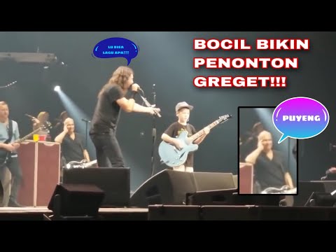 ANAK UMUR 10 TAHUN DITANTANG MAIN GITAR DI KONSER FOO FIGHTERS NYANYIIN LAGU METALLICA