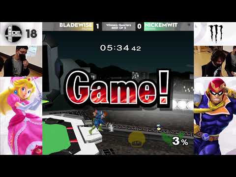 Domino Effect 18 - Bladewise(Peach) vs Nickemwit(C.Falcon) - Winners Quarters