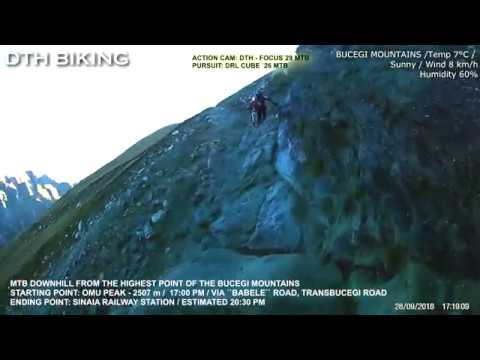 MTB ↘️ DESCENT 🚵 from 2507m (OMU PEAK) DANGEROUS ⚡ PATH & STUNNING SCENERY 🌄 in BUCEGI MOUNTAINS