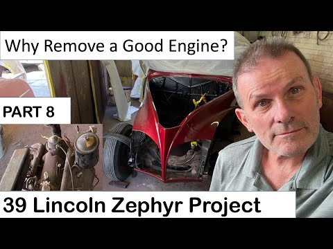39 Zephyr Build Part 8. It's painted. Remove a Good Engine? 1939 Lincoln Zephyr V-12 Coupe Project