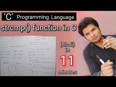 Strcmp Function In C Hindi String Comparison Function C Programming Language