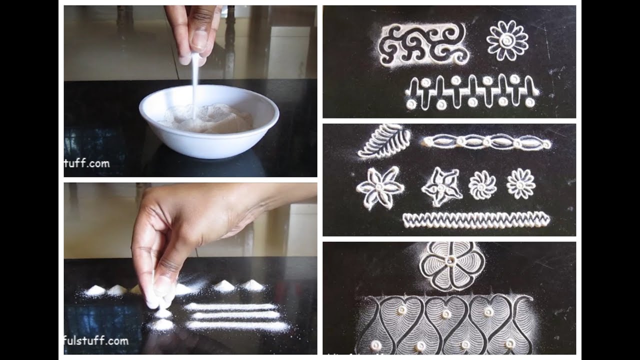 Muggulu rangoli design easy patterns for beginners by poonam borkar