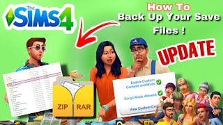 How to BACK UP YOUR SAVE FILES for an Update In The Sims 4 in 2023 ✨*PC & Mac* + DL Mods & RAR Files