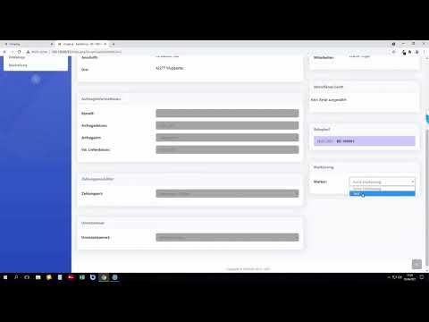 GLORiXX ERP Vorgangsübersicht