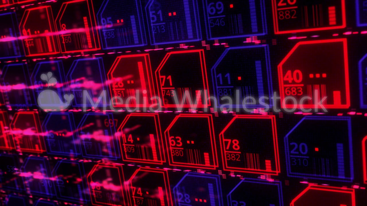 Seamless 3D motion graphic animation of glowing electricity light movement in electrical circuit