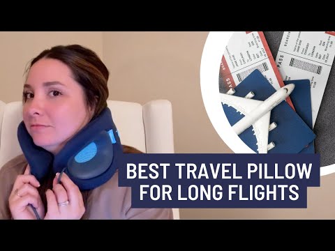 Cabeau Travel Essential Neck Pillow - Fits Most Neck Sizes (11-21 inches) - Evolution X Three Ways to Adjust for Ultimate Comfort on Long Flights (Amethyst) video review thumbnail