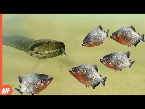When Piranhas Attack Anaconda..They Shred It to Pieces