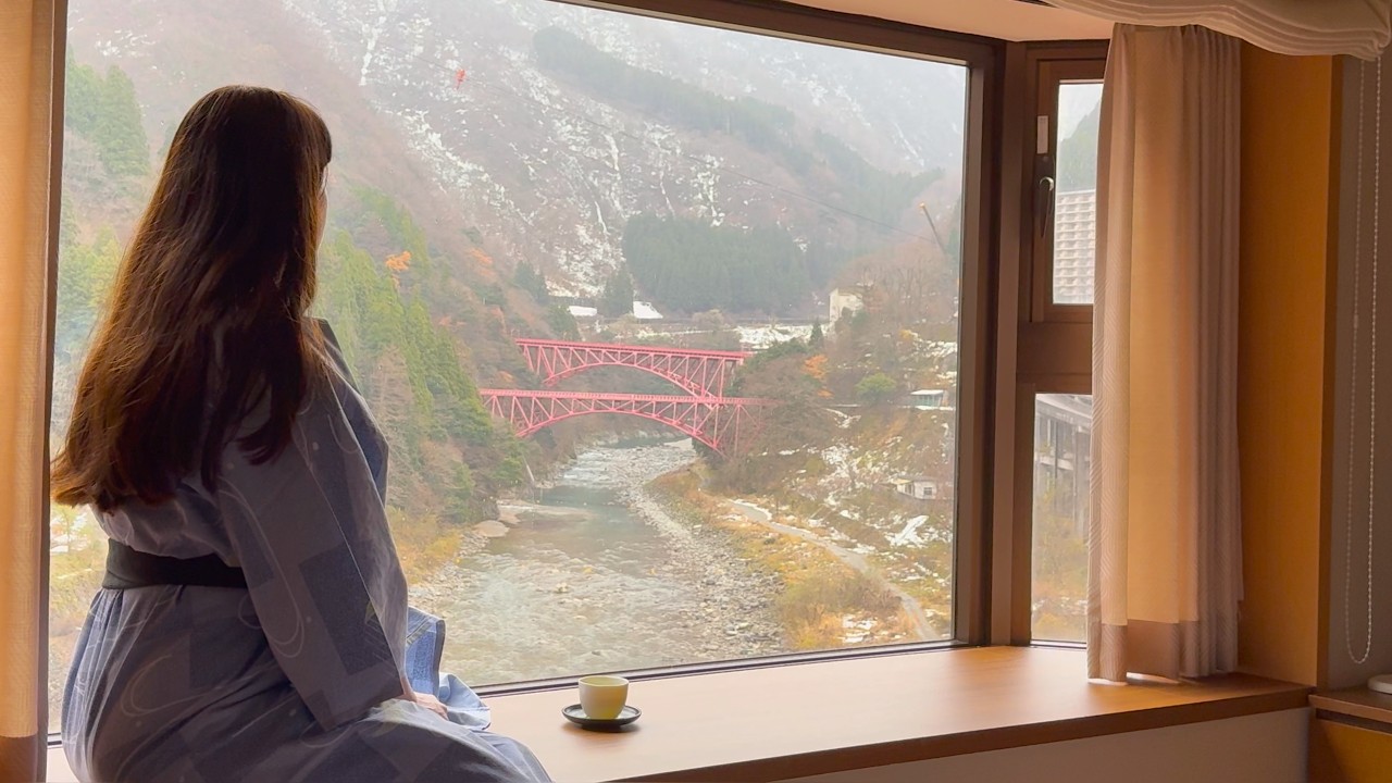 Hidden Japan: Driving to Kurobe Gorge + Museum Café Lunch & Onsen Hotel with a View #japan  #asmr