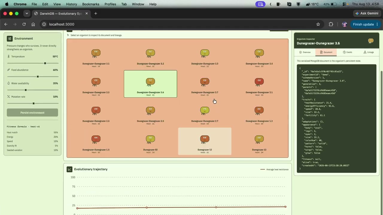 DarwinDB project preview