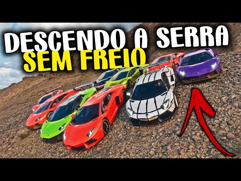 DESCENDO A SERRA SEM FREIO DE LAMBORGHINI AVENTADOR - FORZA HORIZON 5 GAMEPLAY