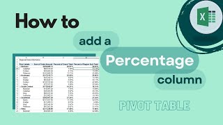 Excel Pivot Table: How To Add a Percentage Column