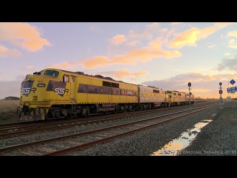Four SSR Diesel Locomotives: 442s5, GM10, GM27 & GM22 (18/6/2018) - PoathTV Australian Trains