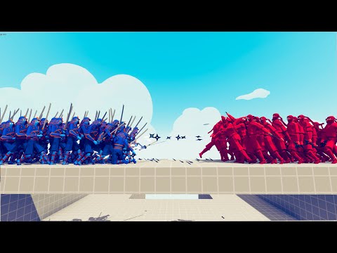 50x NINJA vs 50x SAMURAI | TABS Totally Accurate Battle Simulator