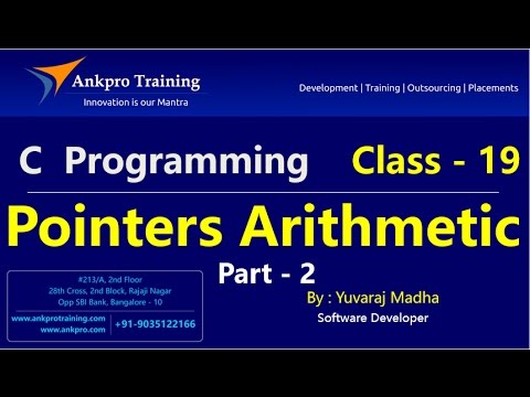 C language Class 19 Pointers Arithmetic in C part 2 Pointer increment and decrement