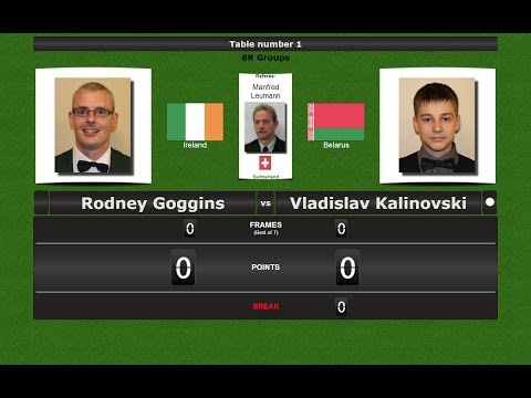 Snooker 6 reds Groups : Rodney Goggins vs Vladislav Kalinovski