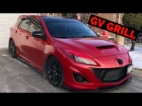 Mazdaspeed 3 OPEN MOUTH GRILL Install + First Impressions!